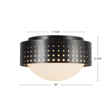 Urban Bronze 10inch Astoria Flush Mount by Kuzco Dimensions