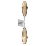 Aalto Double Wall Sconce By Hammerton, Color: Bronze, Finish: Classic Silver