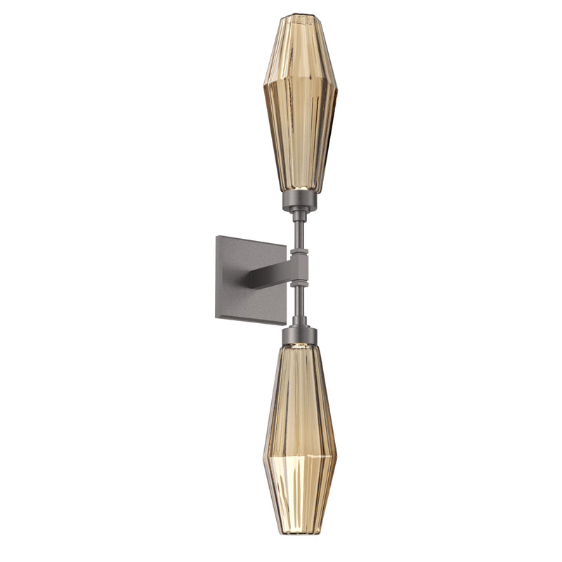 Aalto Double Wall Sconce By Hammerton, Color: Bronze, Finish: Graphite