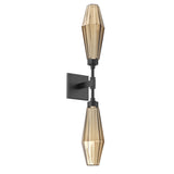 Aalto Double Wall Sconce By Hammerton, Color: Bronze, Finish: Matte Black