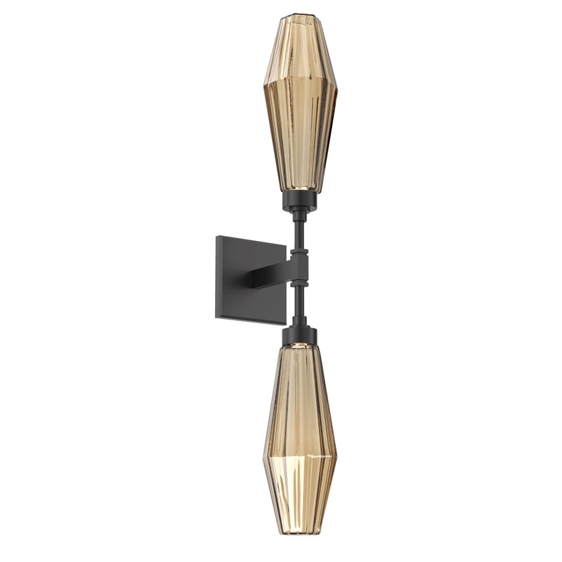 Aalto Double Wall Sconce By Hammerton, Color: Bronze, Finish: Matte Black