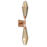 Aalto Double Wall Sconce By Hammerton, Color: Bronze, Finish: Novel Brass