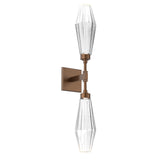 Aalto Double Wall Sconce By Hammerton, Color: Clear, Finish: Burnished Bronze