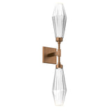 Aalto Double Wall Sconce By Hammerton, Color: Clear, Finish: Oil Rubbed Bronze