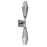 Aalto Double Wall Sconce By Hammerton, Color: Smoke, Finish: Graphite