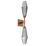 Aalto Double Wall Sconce By Hammerton, Color: Smoke, Finish: Oil Rubbed Bronze