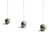 Abacus 6-Light LED Pendant, shown in Dark Smoke, Opal Glass, by Hubbardton Forge