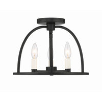 Abbott Semi-Flush Mount 13.75'' Black
