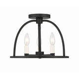 Abbott Semi-Flush Mount 13.75'' Black