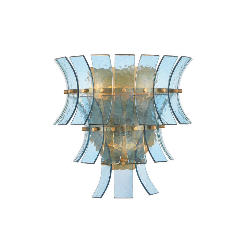 Abigail Sconce 15'' Aged Brass Blue