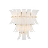 Abigail Sconce 15'' Aged Brass White