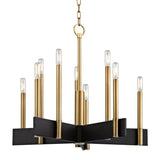 Abrams Chandelier - 10 Aged Brass by Hudson Valley