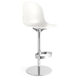 ACADEMY CB1676 POLYPROPYLENE ADJUSTABLE BAR & COUNTER STOOL BY CONNUBIA, SEAT COLOR: WHITE, FRAME FINISH: CHROME, , | CASA DI LUCE LIGHTING