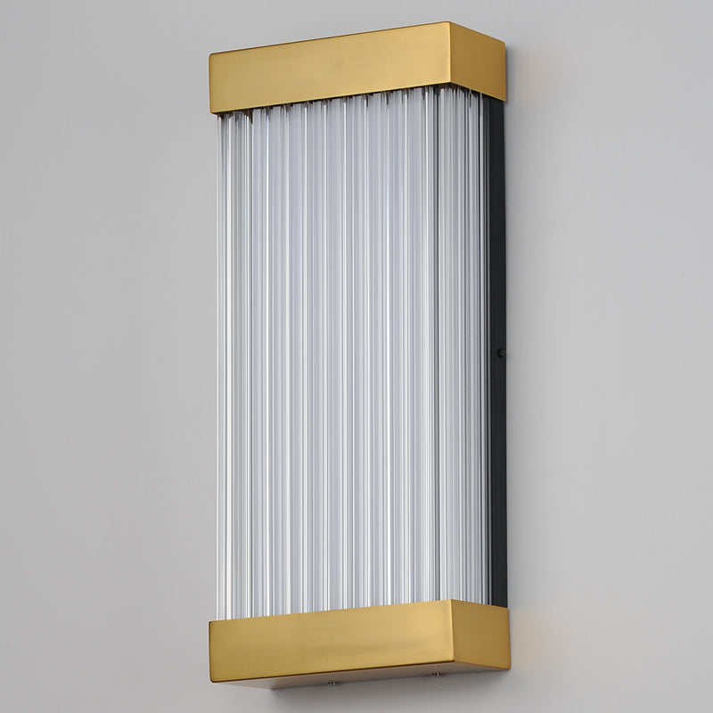 Acropolis Outdoor Wall Sconce Medium Natural Aged Brass By ET2 Side View