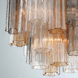 Addis 4 Light Semi Flush Mount Aged Brass Tronchi Glass Autumn By Crystorama - Lifestyle View