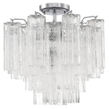 Addis 4 Light Semi Flush Mount Polished Chrome Tronchi Clear Autumn By Crystorama 