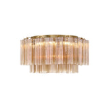 Addis Flush Mount 22.25'' Aged Brass Amber