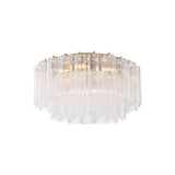 Addis Flush Mount 22.25'' Aged Brass Clear