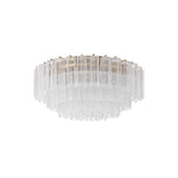 Addis Flush Mount 32'' Aged Brass Clear