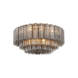 Addis Flush Mount 32'' Aged Brass Smoke