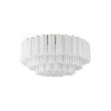 Addis Flush Mount 32'' Aged Brass White