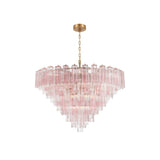 Addis Grand Tiered Chandelier 49" Aged Brass Spring