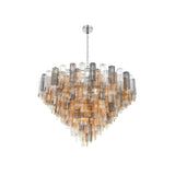 Addis Grand Tiered Chandelier 49" Polished Chrome Autumn