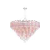 Addis Grand Tiered Chandelier 49" Polished Chrome Spring