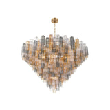 Addis Grand Tiered Chandelier 62" Aged Brass Autumn