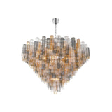 Addis Grand Tiered Chandelier 62" Polished Chrome Autumn