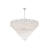 Addis Grand Tiered Chandelier 62" Polished Chrome Clear