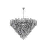 Addis Grand Tiered Chandelier 62" Polished Chrome Smoke