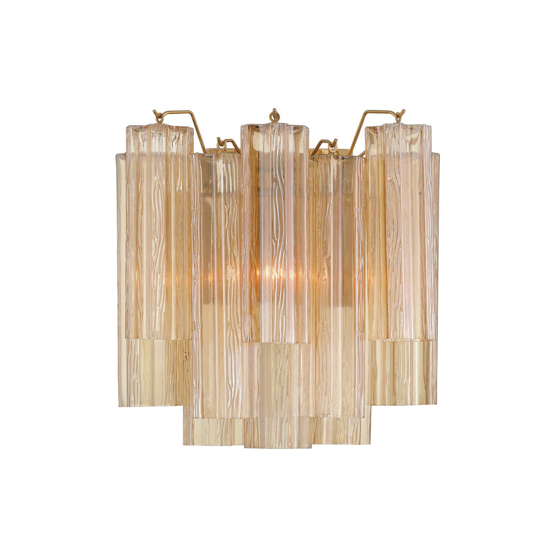 Addis Sconce 14.5'' Aged Brass Amber