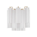 Addis Sconce 14.5'' Aged Brass White