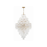 Addis Tiered Chandelier 31.5'' Aged Brass Clear