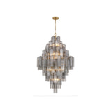 Addis Tiered Chandelier 31.5'' Aged Brass Smoke
