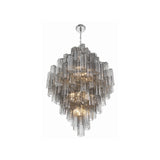 Addis Tiered Chandelier 31.5'' Polished Chrome Smoke