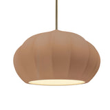 Oval Fluted Ceramic Pendant