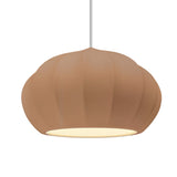 Oval Fluted Ceramic Pendant