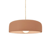 Adobe Beige Twisted Cord Ceramic Small Spire Pendant by Justice Design