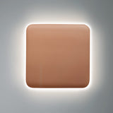 Adobe Ceramic Small Square Backlit ADA Color Selectable Wall Sconce by Justice Design