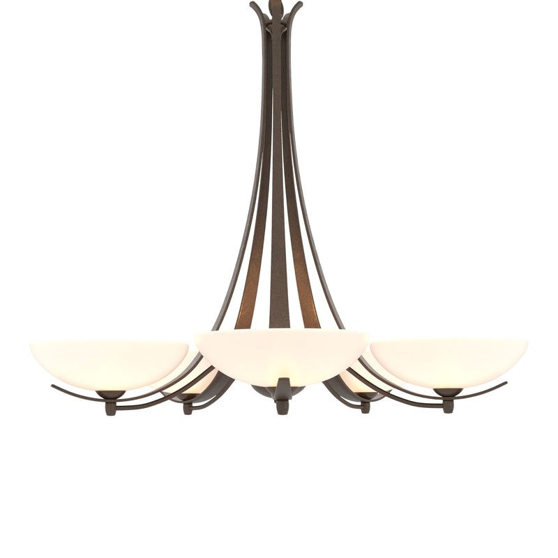 Aegis 5 Arm Chandelier in Bronze by Hubbardton Forge