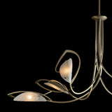 Aerial Chandelier detail in Soft Gold, by Hubbardton Forge