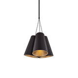 Aether Chandelier - 3 Light - Black Brass by Sonneman