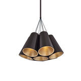 Aether Chandelier - 7 Light - Black Brass by Sonneman