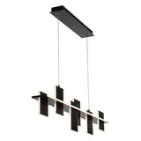 Affiliato Linear Suspension Satin Black 6 Lights By Lib Co Side View