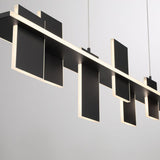 Affiliato Linear Suspension Satin Black 8 Lights By Lib Co Detailed View