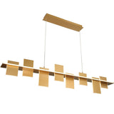 Affiliato Linear Suspension Satin Brass 8 Lights By Lib Co