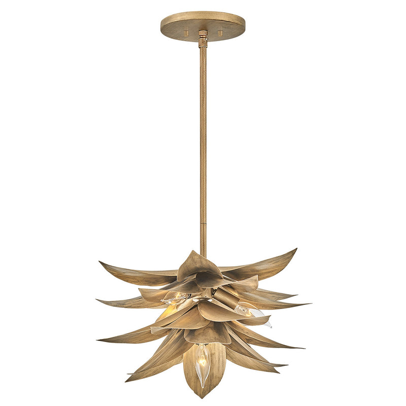 Agave Large Convertible Pendant - Burnished Gold - by Fredrick Ramond
