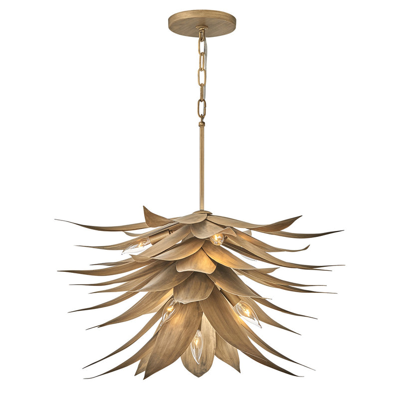 Agave Medium Single Tier Chandelier - Burnished Gold - by Fredrick Ramond